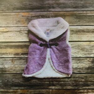 Cozy Purple and White Kids Vest